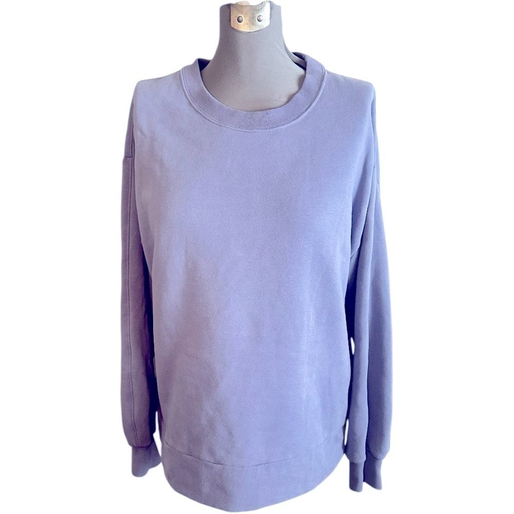 Athleta Lavender Purple Crew Neck Sweatshirt Medium Cozy Oversized cozy girl